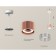 Suspended lamp with composite crystal Ambrella Light, XP8122030, GX53 LED 12 W, color is pink, transparent, white sand