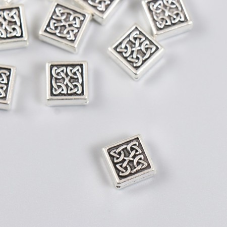 Busina for creativity Metal "Pattern of nodes" silver 1x1 cm