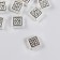 Busina for creativity Metal "Pattern of nodes" silver 1x1 cm