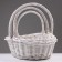 A set of baskets of 3 pcs, 43x33x17/40 cm, white, willow