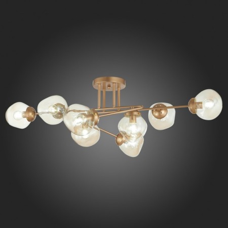 Ceiling EVOLUCE lamp. Sle155702-08. More. 8x40 watts, E14, 100x64x34 cm, golden color-2