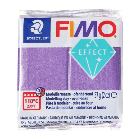 Plastic-polymer clay baked 57g Fimo Effect lilac metallic 8010-61-1