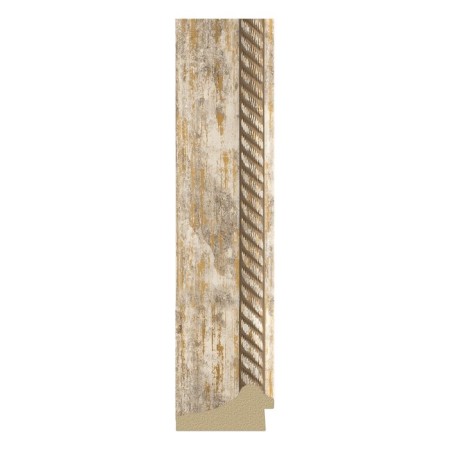 Mirror with engraving in the baguette frame, Provence with weaving 70 mm, 83x83 cm-2