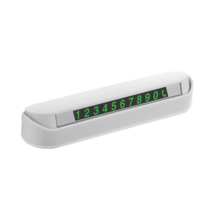 Cartage plate, for a phone number with a lid, fluorescent numbers, white-1