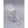 PET box with handles, silver, 10 x 10 x 10 cm
