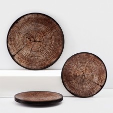 Set of dining room shade “Sawdal of a tree”, 7 objects: 30 cm - 1 pc, 21.5 cm - 6 pcs, in gift packaging