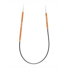 Knitting needles asymmetric aluminum circular zing Knitpro, 25 cm/2.75 mm 47053