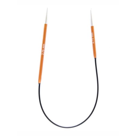 Knitting needles asymmetric aluminum circular zing Knitpro, 25 cm/2.75 mm 47053