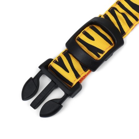 Collar with backlight tiger 3 glow modes, size L, Osh 48-60 x 2.5 cm orange-8