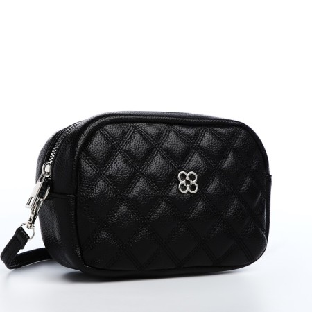 Bag Cross-Bodi with a zipper, black color-2