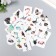 A set of stickers "Rare birds" 40 pcs in a box 3.8x3.8 cm