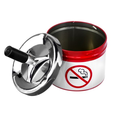 Ash for the house is blessing, with a lid, for cigarettes and sticks "Do not smoke", 12.5 x 9 cm-1
