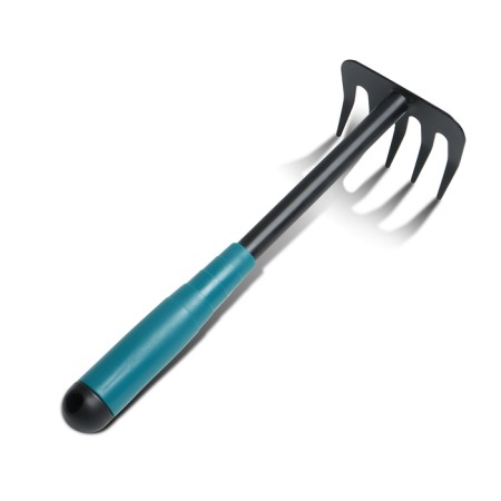 Grave is small, straight, 5 teeth, length 28.5 cm, metal, plastic handle, Greengo-7