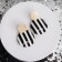 Earrings Assorted "ladies" parallels, black and white color in gold