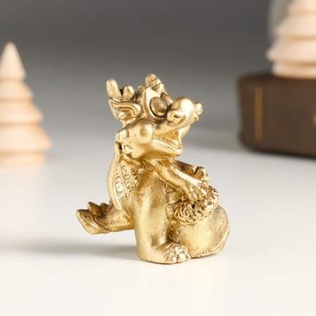 Souvenir Polystone "Bronze Dragon with Gifts" MIX 4x3x5 cm-3