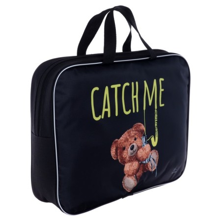 Folder with handles Textile A4, 350 x 270 x 70 mm, calligrata, "Bear"-1