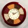 Wall clock, series: kitchen, "spices", d-29 cm, burgundy rim