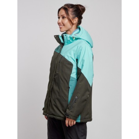 Ski jacket female winter, size 60, turquoise color-1