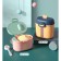 Container for storage of baby food "Crown", 360 gr., Yellow color