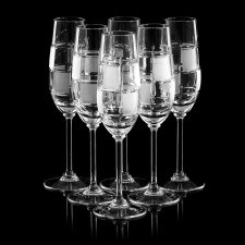 A set of crystal glasses for champagne “Chess”, 160 ml, 6 pcs