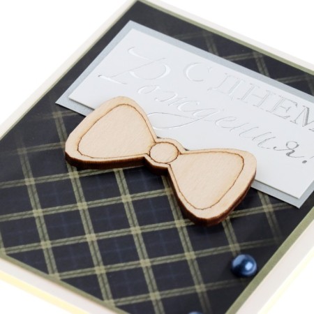 Mini-postcard "Happy Birthday!" Dec. element, butterfly, 9.5x8 cm-3