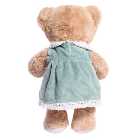 Soft toy "Bear" in a green dress, 30 cm-2