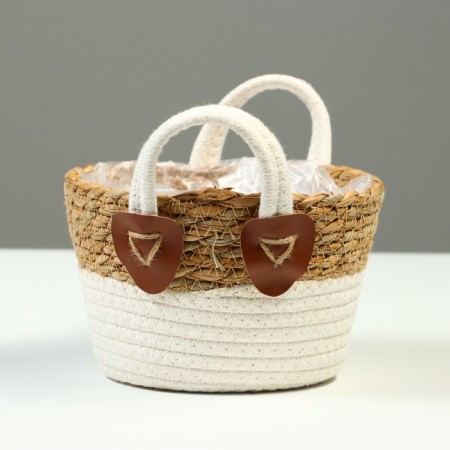 Wicker basket, rogoz, 19 x 12 x 14 cm-1