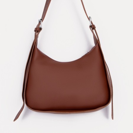 Cross-Bodi Bag on a zipper, brown color