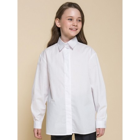 Blouse for girls, height 128 cm, white color-1