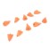 Cargo of a bullet-exentric painted pissy Yaman 10 pcs., 18 g, orange