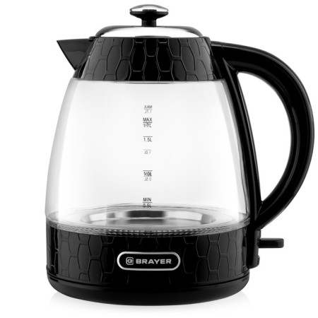 Electric kettle Brayer 1047br, 2200 watts, 1.7 l, glass case-1