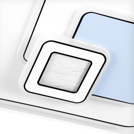 Luer with DPD "Squares" LED 160W Black-white-blue 49x49x10 cm-6