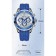 Men's watches, with a calendar, backlight, chronograph, D-4.3 cm, blue