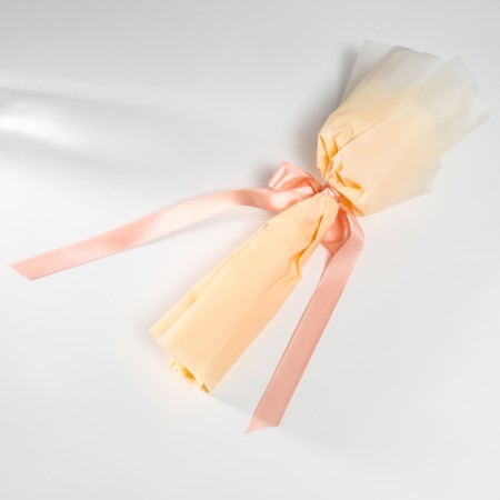 A bouquet of soap petals "Rose in a ball" beige 8.5x8.5x36 cm-4