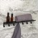 Shelf with hooks "Loft Art", 50 × 11 × 7.5 cm, black color