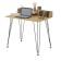 Written table Liverpool 90x50x75 cm, oak craf gold, black