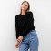 Female sweatshirt, black color, size 52