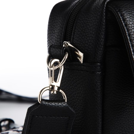 Women's bag over the shoulder Textura, small size, black color-3