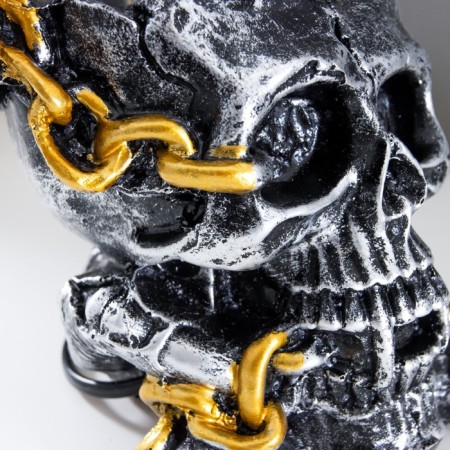Plasmic ball Polystone "Skull with a chain" 19x11x10 cm Risalux-6