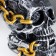 Plasmic ball Polystone "Skull with a chain" 19x11x10 cm Risalux