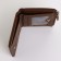 Women's wallet on the button, brown color