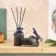 Set of diffuser 100 ml+candle 6x9 cm, black gentleman, black