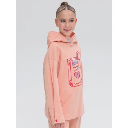 Sweatshirt for girls, height 158 ​​cm, peach color-1