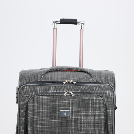 Big suitcase 28 ", lightning department, code castle, 4 wheels, 2 outer pockets, color gray color-5