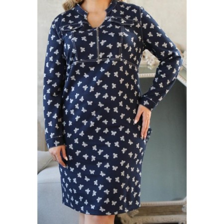 Female dress, size 54, blue, white color-13