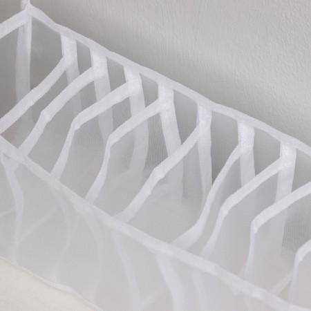 Organizer for storage of underwear "Pollen", 11 departments, 32 × 10 × 12 cm, white color-2