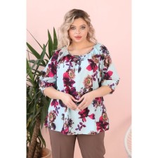 Female blouse, size 54, blue color