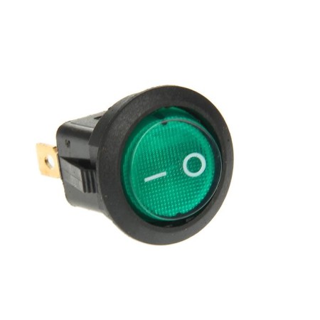 Clivant switch Rexant RWB-214, Round, 250V, 6A (3C), On-OFF, Green, with backlight