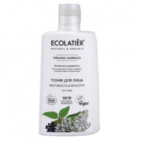 Ecolatier Organic Sambuka Facial Tonic "Mativity & Beauty", 250 ml