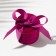 Case from Korean velvet for earrings/ring "Surprise" 5.8 × 5.3 cm, burgundy color